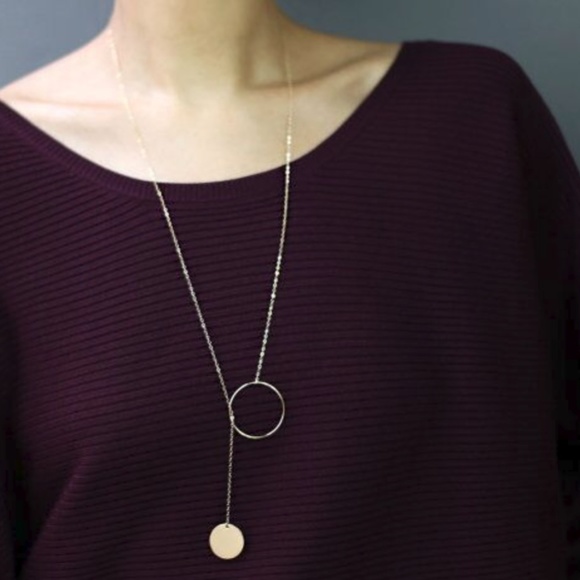 Jewelry - NEW circle lariat necklace